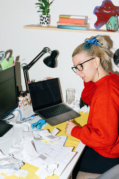 Woman Working from Home