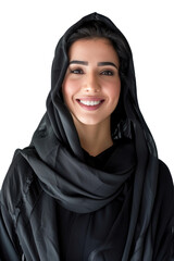 30s arab woman in transparent background