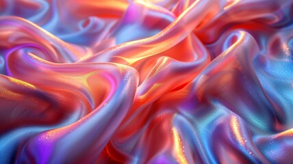 抽象的な虹色の絹の波の背景テクスチャ