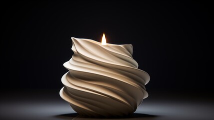 White Candle Ceramic