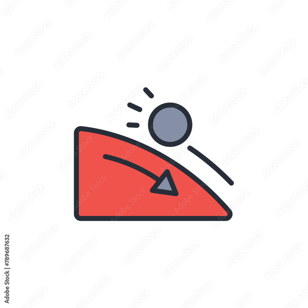 Poster acceleration icon. vector.editable stroke.linear style sign for use web design,logo.symbol illustrat