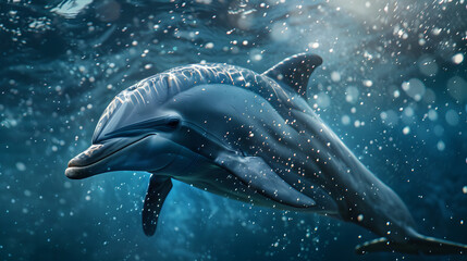 Dazzling dolphin. entire body