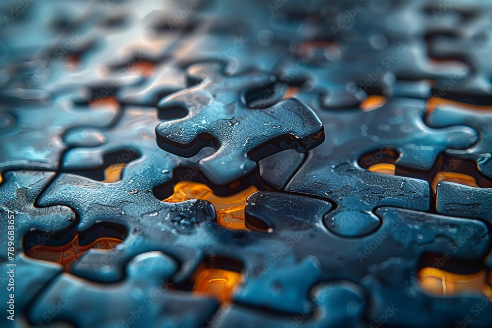 Poster a conceptual illustration of a puzzle being solved, representing the satisfaction of finding answers