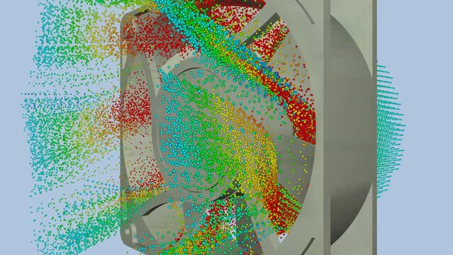 CFD simulation Computational fluid dynamics - blower airflow simulation