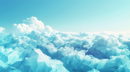 Geometric cloud illustration. polygonal style