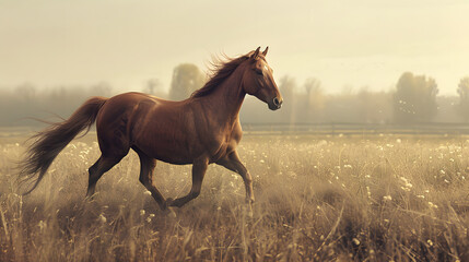 Magnificent horse. full body - obrazy, fototapety, plakaty