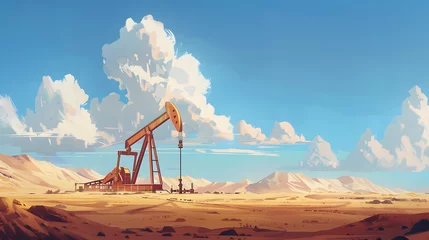 Foto op Canvas Oil pump in the desert  © Oleksandr