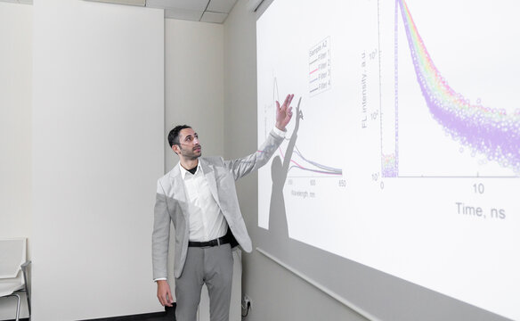 Speaker Performing Presentation 