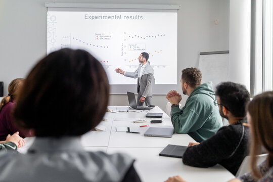 Man Performing Presentation To Audience