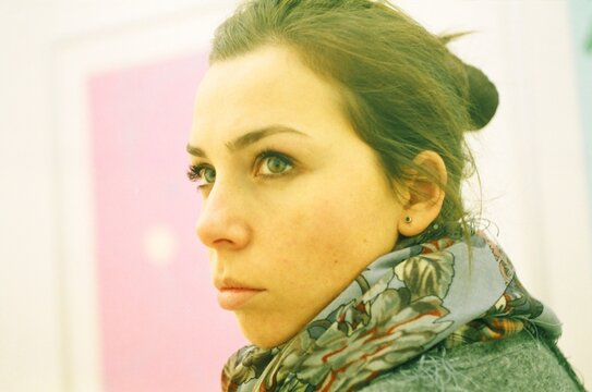 a serious woman portrait