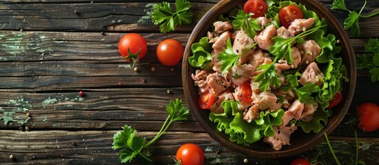 Fresh Tuna Salad With Tomatoes and Lettuce - Powered by Adobe