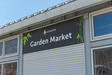 Obraz premium Garden Market sign at Evergreen Brick Works in Toronto, Canada