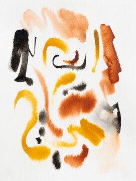Brown patterned watercolor