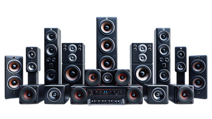 Sound system on isolated white background