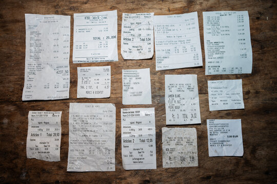 Invoices On A Desk.
