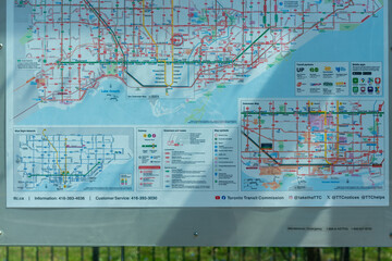 Fototapeta premium Toronto bus shelter map