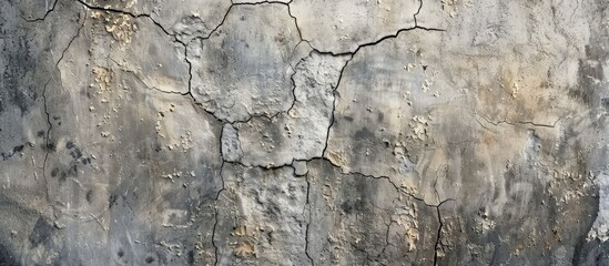 Concrete wall texture can serve as a background, showing scratches and cracks on the surface. - obrazy, fototapety, plakaty