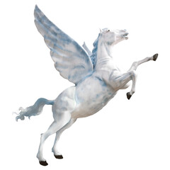 Obraz na płótnie Canvas Pegasus png animal clipart, mythical creature sculpture on transparent background