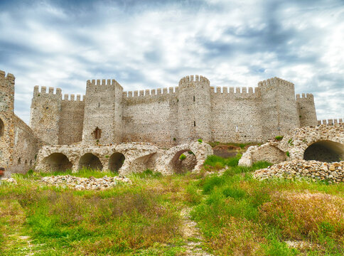 Mamure Castle, medieval castle crenellations,embrasures,parapet and merlons