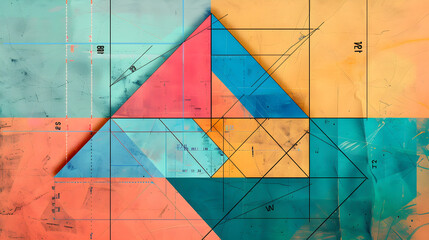 Colorful and Engaging Illustration of Pythagorean Theorem: A Visual Guide to Understanding PQ Theorem