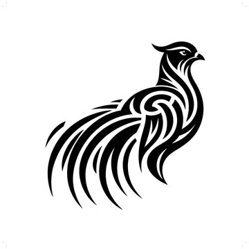 recommend clip art: pheasant; chicken in modern tribal tattoo, abstract line art of animals, minimalist contour. Vector