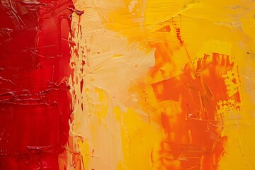Abstract Painting. Abstract oil painting in reds and yellows .