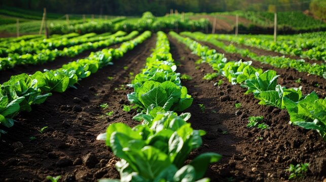 Sustainable agriculture practices such as organic farming and crop rotation, promoting soil health