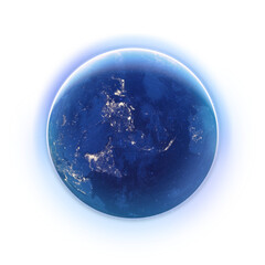 Glowing Earth png sticker, transparent background
