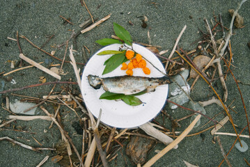 Local Food Roasted over Beach Fire Oregon Coast