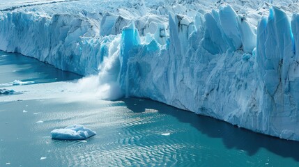 Glaciers receding at an alarming rate, evidence of the planet's warming climate - obrazy, fototapety, plakaty