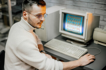 A computer user in the 90s