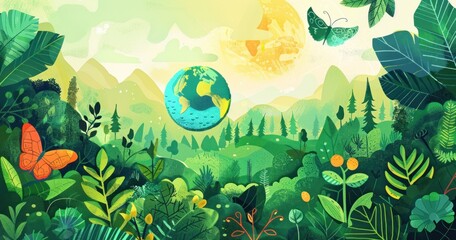 Art Illustration Celebrate Earth day