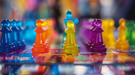 Closeup of a dropdown menu displaying different options for customizable avatars in a digital board game. Players can personalize their gaming experience by choosing unique character .