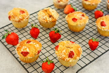 Strawberry muffin or cupcake