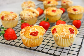 Strawberry muffin or cupcake