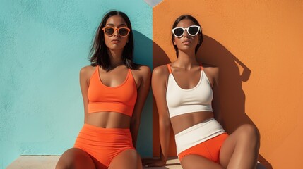 Symmetry in Style: Summer Fashion Contrast