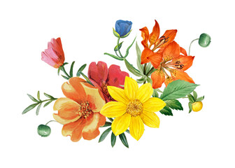 Flower bouquet png sticker, botanical transparent background