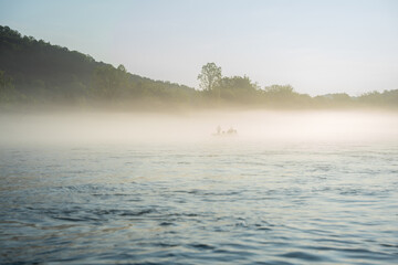 Boat in the fog