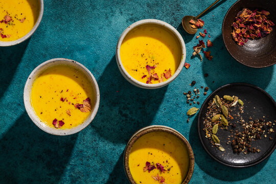 Golden Milk in hard light
