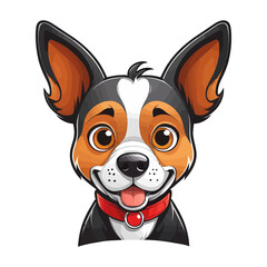 Obraz premium Cute dog logo vector Artwork. Adorable Dog and Puppy illustration graphic design, cute dogs, puppies, smiling, head, little. Vector illustration.