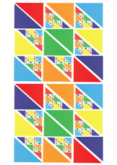 set of cards with flags colorful