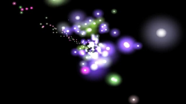 4k Glowing Beat Particles Motion Background