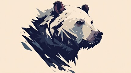 Keep the bear logo sleek and minimalist for a modern touch