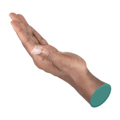 Open hand png surreal sticker, transparent background