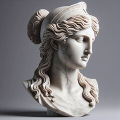 Athena marble statue, the ancient goddess of science and knowledge, Athens Greece. Athena the ancient Greek goddess. Statue of greek goddess.	