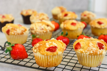 Strawberry muffin or cupcake