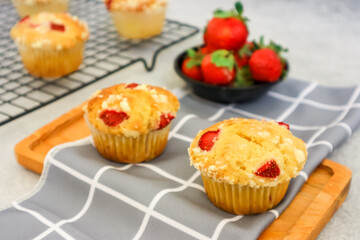 Strawberry muffin or cupcake