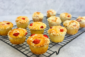 Strawberry muffin or cupcake