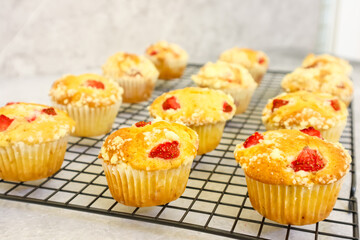 Strawberry muffin or cupcake