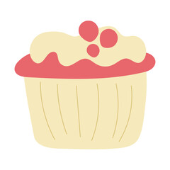 Delicious cupcake. Dessert vector illustration design
